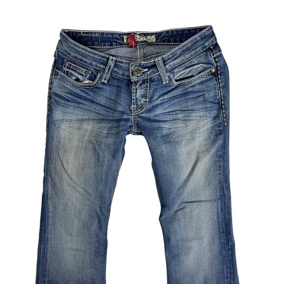 BKE Stella Women’s Jeans Size 25 x 31 Bootcut Distressed Blue Denim Medium Wash - Picture 3 of 12